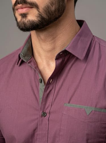 Image of Amazon Brand - INKAST Cotton Shirt for Men | Regular Fit Full Sleeve Casual Shirt | Stylish Formal Office Wear Shirts for Men | Soft Comfortable Breathable Cotton Fabric | Fashionable Office Wear