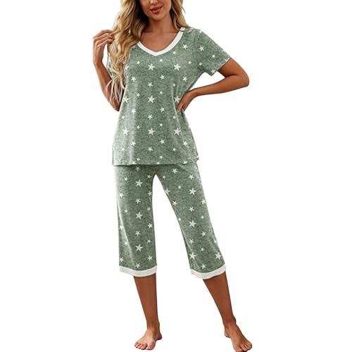 Pyjama femme manches courtes ensemble léger et respirable vêtement de nuit confortable