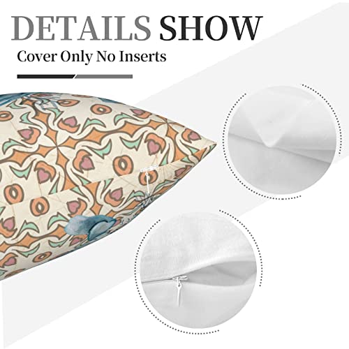 Varun Throw Pillow Covers Sea Ocean Life Themed Blue Crab And Coral Design Square Pillowcase For Home Decor Sofa Car Bedroom Pillow Case 18X18Inch #TOP6