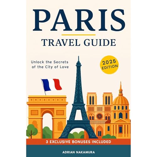 Paris Travel Guide Audiolibro Por Adrian Nakamura arte de portada
