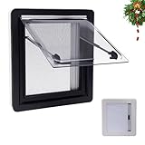 Ausstellfenster Seitenfenster 45x50cm/90x50cm Wohnmobil Fenster RV Klappfenster Externes Push Fenster mit integriertem Rollo und Fliegengitter für Wohnwagen Van Camper (45 x 50 cm)