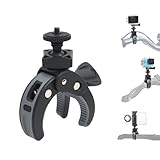 OTraki Kamera Halterung Motorrad Fahrradhalterung, 360° Drehung Lenker Handy Halterung mit 1/4 Gewinde und Action Cam Adapter, Selfie Stick Mount für Gopro Insta360 X5 DJI Akaso DSLR Monitor Stativ