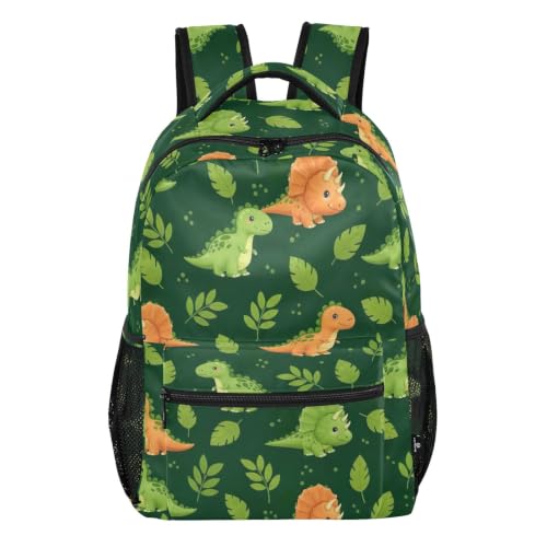 Sac à dos vert dinosaure pour l'école des garçons et des filles