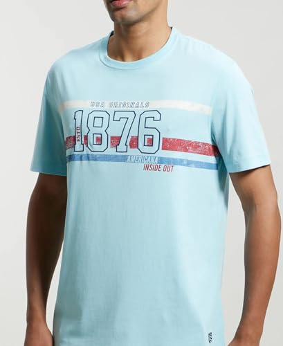 Image of Jockey US81 Men Super Combed Cotton Rich Graphic Printed Round Neck Half Sleeve T-Shirt