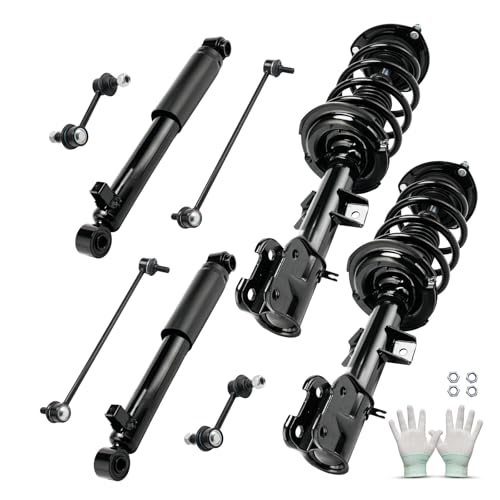 Image of PHILTOP Front and Rear Pair Complete Struts Spring Assembly Fit For Kia 2011 2012 2013 Sorento Shock Absorber & 2 Sway Bar End Links K750204, K750205