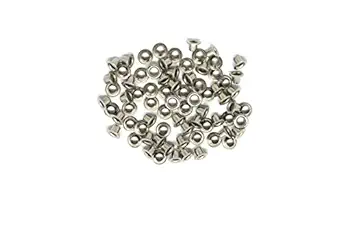 Nimida, Soft and Durable Multipurpose Eyelet/Grommet Without Washer Made of Brass, Colour Silver,Size Outer Dia 7 mm, Inner 3 mm, Outer Height 5 mm and Inner 4 mm | 100 nos.