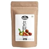 500 g getrocknet Jujube Datteln entsteint Bio I Chinesische Datteln (Rote Dattel) I Naturbelassene Jujube als entsteinte Früchte I veganer Snack & Tee-Zutat statt klassische Bio Datteln von Keimling
