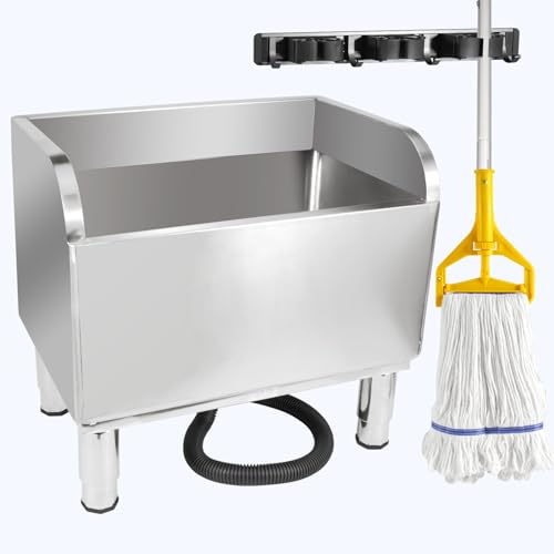 23 4/6in Stainless Steel Floor Mop Sink with Detachable Mop
