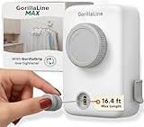 GorillaLine Max &ndash; Retractable Clothesline Indoor Outdoor, Non-Sagging Heavy Duty Clothes Drying...