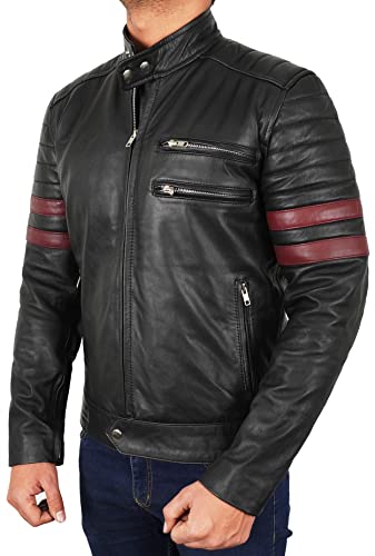 Men's Tyler Durden Halloween Cosplay Costumes Red Synthetic Leather Motorcycle Jacket3