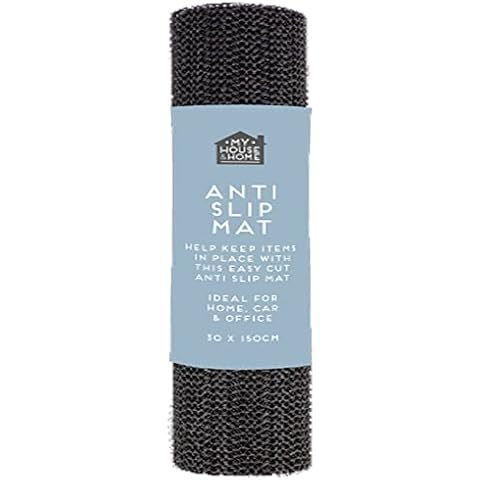 Zale Yardley Anti Slip Mat, 150cm x 30cm, Bath Mat, Kitchen Sink Protector Mat, Made with Durable Rubber, Suitable for Home, Office, Gym, Hotels Bathroom (Black) Cover