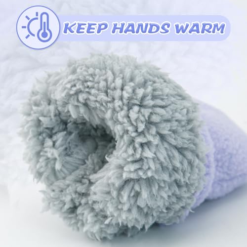 Image of BAVST Baby Toddler Winter Mittens Girls Warm Fleece Lined Gloves Kids Sherpa Lined Mittens for Boys