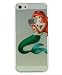 Princess Eating/ Holding Apple logo Snow White Frozen Elsa Little Mermaid Ariel Holding Logo Semi Clear Transparent Case For Apple iPhone 5 5S (Ariel)