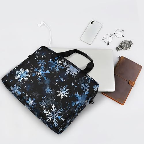 Maletín portátil ALAZA Blue Snowflakes 13-15.6 pulg miniatura 7