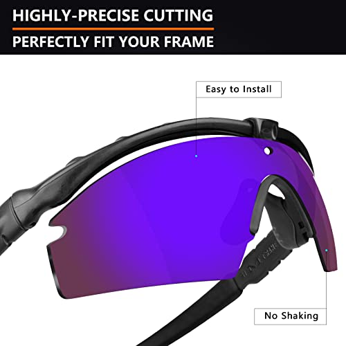 Image of Alphax Polarized Replacement Lenses for Oakley Si M Frame 3.0 OO9146 Sunglasses - Glare Reduction | Precision Cutting