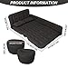Jorzer Car Mattress, Folding Car Mattress for Back of Cars, Flocking Inflatable Double Camping Bed with Pillows & Accessories for Kids Outdoor Indoor, Black.