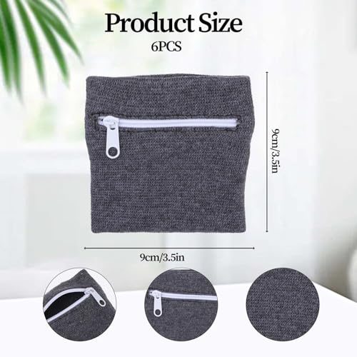 Carteras de muñeca con cremallera cómodas muñequeras para el sudor running y viaje 5