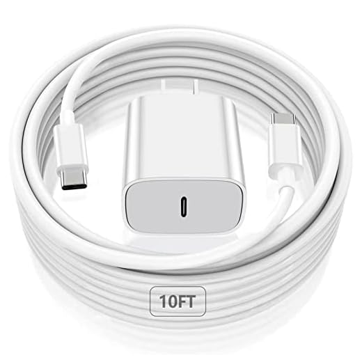 iPad Pro Charger,20W USB C Fast Charger with 10FT Long Fast Charging Cord for iPad Pro 12.9 5th/4th/3rd,11 inch 3rd/2nd,13 inch M4,iPAD Air 5th/4th Generation/13/11 M3 M2,iPad 10th/11th(A16),Mini A17