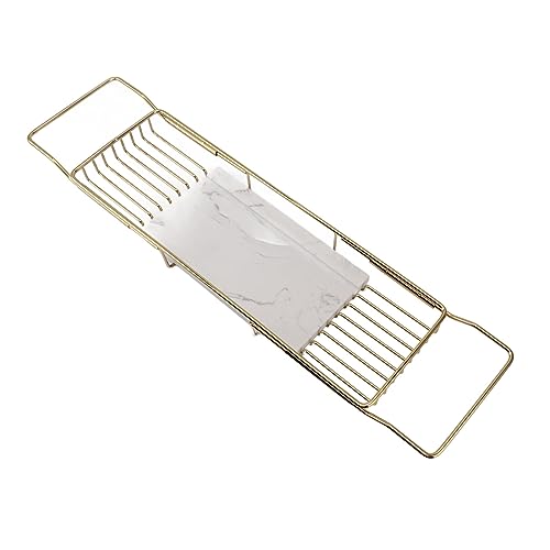 Elegante Vassoio Portaoggetti Estensibile Per Vasca Da Bagno - Design Di Alta Qualità Per Bagni Rilassanti, Contiene Libri, Bevande, Tablet E Telefoni. Ideale Per Gli Amanti Della Spa E Della Cura Di