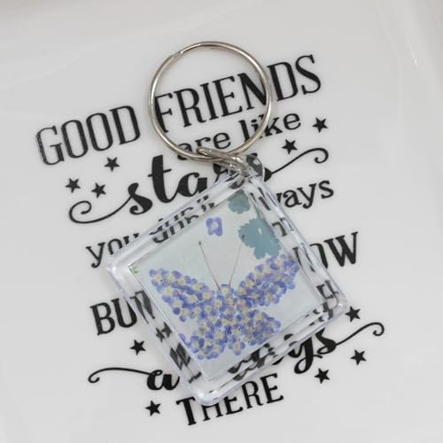 Image of BetterJonny 20Pcs Acrylic Picture Keychain Blanks in Clear Acrylic Picture Frame Keyrings