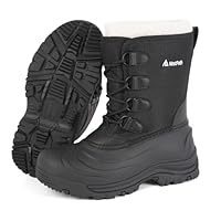 Nextpath Snow Boots For Men 10 inch Mens Winter Boots Waterproof Insulated with Removable Liner Black Winter Work Boots For Men Cute Winter Boots Black 10