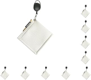 Leisurealeaneag Juego de 10 toallas de limpieza para pelotas de golf de poliuretano, 12 x 12 cm, color blanco