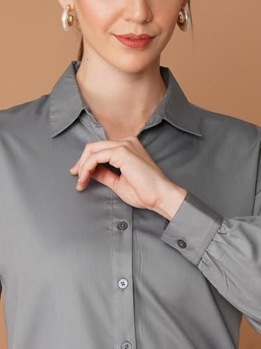 Image of OOMPH! Full Sleeve Stylish Western Drop Shoulder Shirts for Women Regular fit Shirts for Woman
