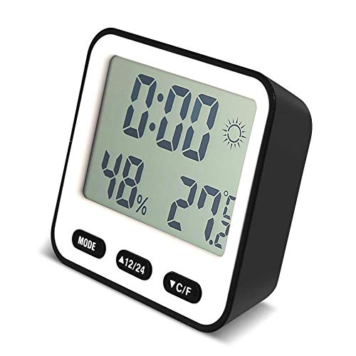 Reloj despertador digital y termómetro LCD ideal para el dormitorio 2