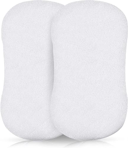 EOBIZ - Juego de 2 protectores de colchón de tela de toalla de rizo 100% algodón, impermeables, superabsorbentes, a prueba de manchas, hipoalergénicos y no ruidosos (cesta de musgos (35 x 75 cm)