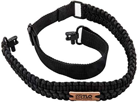 TLO Outdoors Paracord Gun Sling - Tactical 2-Point Rifle Sling, Extra Wide, Adjustable Strap with Swivels for Rifle, Shotgun, and Crossbow for Hunting, Shooting, Gun Safety (550 Rated Nylon)