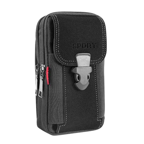 Sac Banane Homme Pochette Telephone Portable Pochette Noir Ceinture Homme Tactique Etui Telephone,Petite Sacoche Sac Banane pour Randonnée Voyage Sport Plein