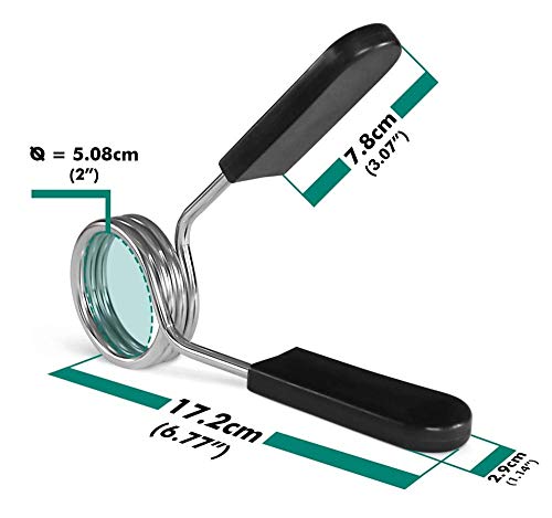 Dickplay Barbell Spring Collar Clips 2 Inch,Oefening kragen Halterklemmen voor Olympische Bars Gewicht Gym Fitness Training Halters, Zachte Plastic Handvaten,Hoogwaardig staal, Veilig en Betrouwbaar - Afbeelding 4