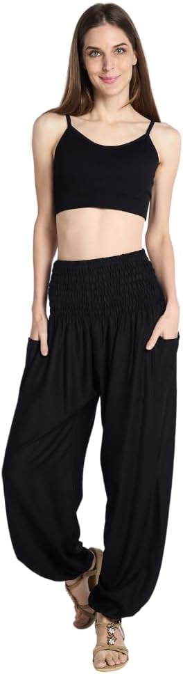 Tranquil Threads High-Waisted Boho Harem Yoga Pants for Women - Image 2