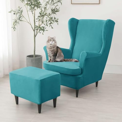 Funda para taburete rectangular de almacenamiento y cubre sillón orejero 2