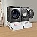 Double Base Frame for Washing Machine and Dryer, Washing Machine Base with 2 Drawer-Maximum Load 400 Kg Fridge Base, 21.3