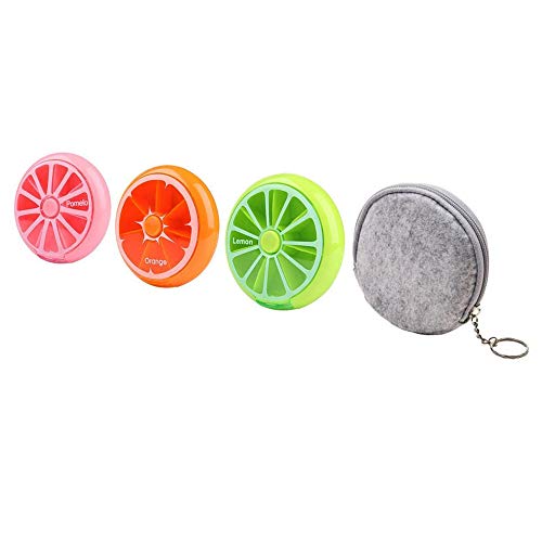 Morepack 3 Pcs Small Cute Weekly Pill Organizer 7 Day Pill Case Box