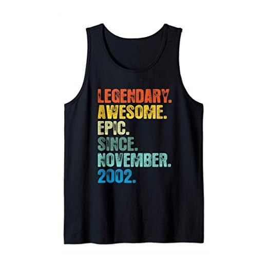 Camiseta legendaria desde noviembre 2002, regalo de 18 años Camiseta sin Mangas