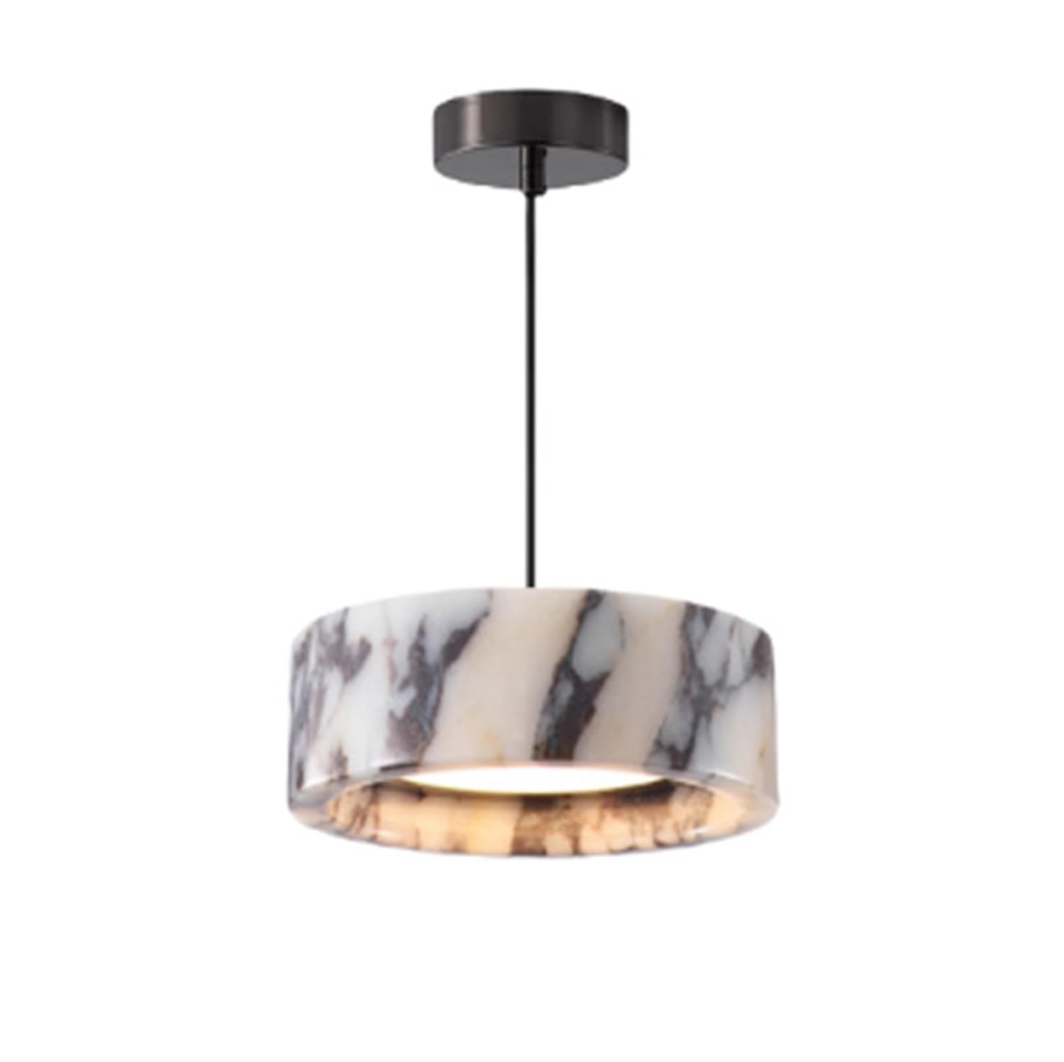 Lampada a sospensione in marmo naturale a a luce calda 3000K