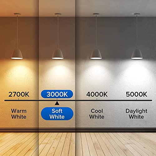 SANSI 60W Equivalent LED Light Bulbs, 22-Year Lifetime, 4 Pack 900 Lumens LED Bulb with Ceramic Technology, 3000K Soft White 9W Non-Dimmable, E26, A15 Efficient & Safe Energy Saving for Home Lighting
