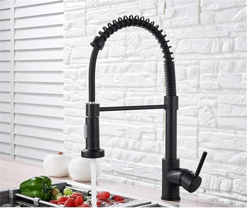 Robinet de cuisine anti-calcaire en laiton avec buse extractible or