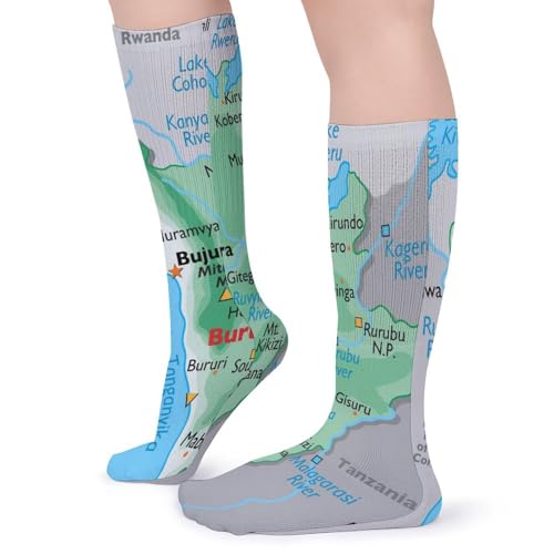 Maps of Czech Republic Compression Socks for Men And Women,Running Sports Socks4