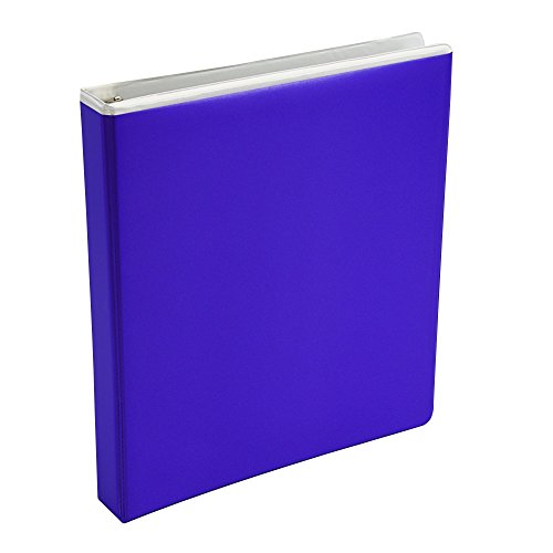 Samsill Fashion Color Pocket Tinted Overlay 3 Ring Binder, 1 Inch Round Rings, Customizable, Assortment - Pink, Purple, And Yellow, 6 Pack #TOP6