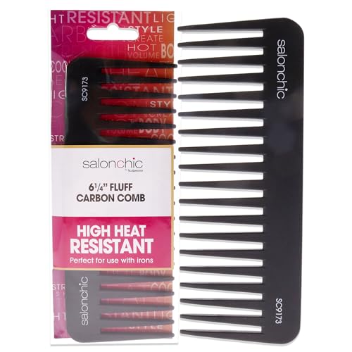 Peine Carbono Resistente al Calor 6.25 in SalonChic miniatura 1
