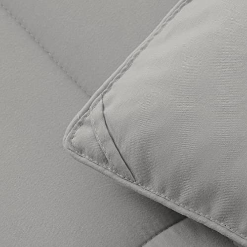 Bedhours Queen Comforter Set 3Pcs Light Grey Bedding Comforter Sets All Season Down Alternative Comforter/Duvet Insert + 2 Pillow Shams Winter Warm Machine Washable (Light Grey Queen) #TOP4