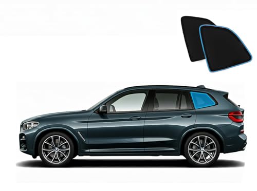 Side & Rear Windows Sun Shade for BMW X3 2018-2024 | Custom Fit, Magnetic Mesh Cover | Baby UV/Heat Protection, Privacy Shield Sunshade (2-Pack Rear Quarter Window Sun Shades)