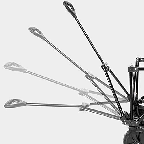 IRYZE Carretilla Plegable de Servicio Exterior, Estructura de Acero, Ruedas de Goma 7" Giratorias 360°, Capacidad 120 kg miniatura 3
