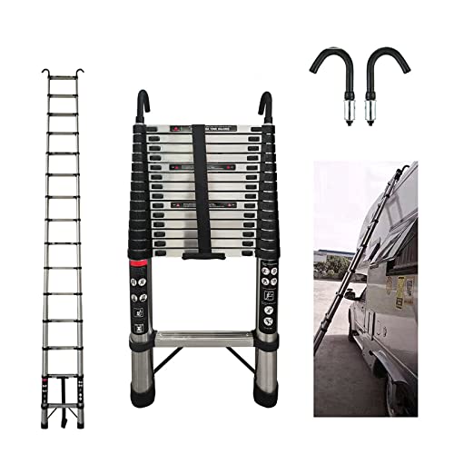 2,5m Teleskopleiter Edelstahl - Ausziehbare Haushaltsleiter Bis 150kg