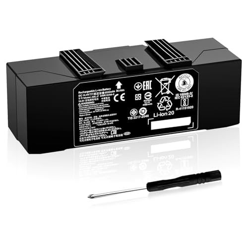 Image of 6000mAh ABL-F for iRobot Battery Replacement for iRobot Roomba j7 j7+ i8 i8+ e5 e6 i3 i3+ i4 i5 i6 i7 i7+ 7150 7156 7158 7550 7558 3150 3550 3556 e5152 14-df 15-cs e5154 e5158 6198 e6198 Series Black