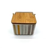 Tamaño: 12x12x11 cm. PLUS HOME Salero de Cocina de Cerámica con Tapa Diseños Originales.tamaño 12x12x11cm.