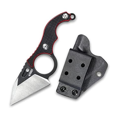 KUBEY Hippocam KU166 Fixed Blade Utility Knife Hand Tool 2.36in D2 Steel Blade with Kydex Sheath Cover
